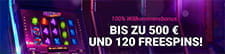 Der 500€ Neukundenbonus mit den 120 Freispielen