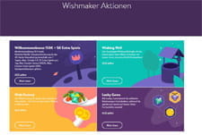 Eine Übersicht der Aktionen bei Wishmaker.