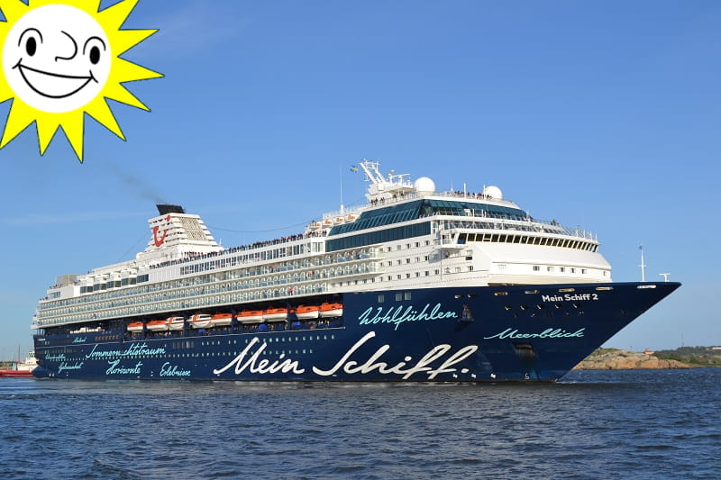 Mein Schiff 2 mit Merkur Sonne