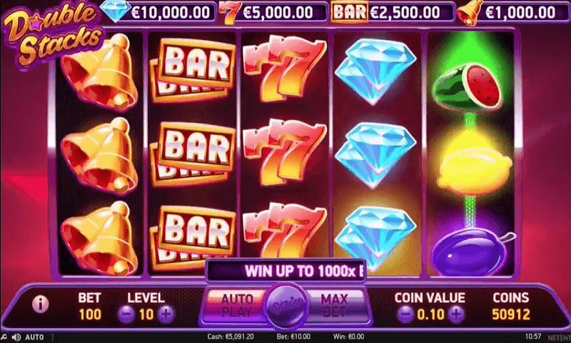 Ein Ausschnitt aus dem offiziellen NetEnt-Trailer zum Slot Double Stacks