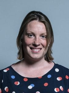 Ein Foto von Großbritanniens Ex-Sportministerin, Tracey Crouch.