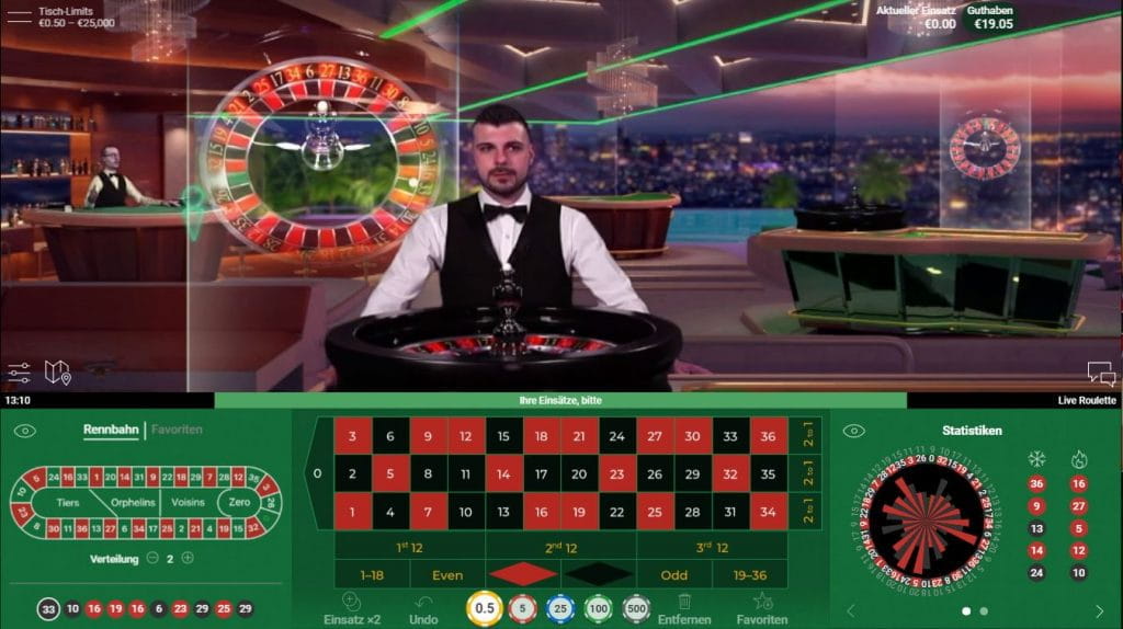 Ein Live Roulette Beyond Live Spieltisch von NetEnt im Live Casino von Mr Hill, das mit dem begehrten IGA Award für das beste Live Casino 2019 ausgezeichnet wurde.