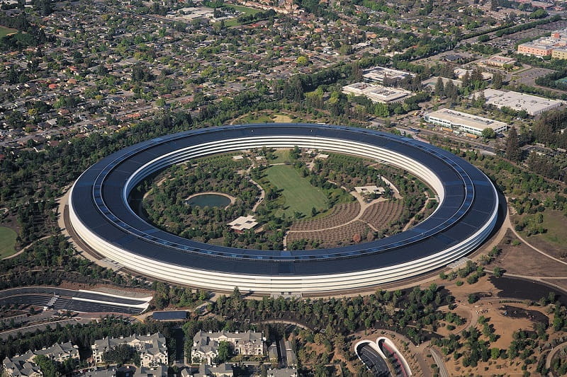 Der Apple Park in Cupertino, Kalifornien, USA.