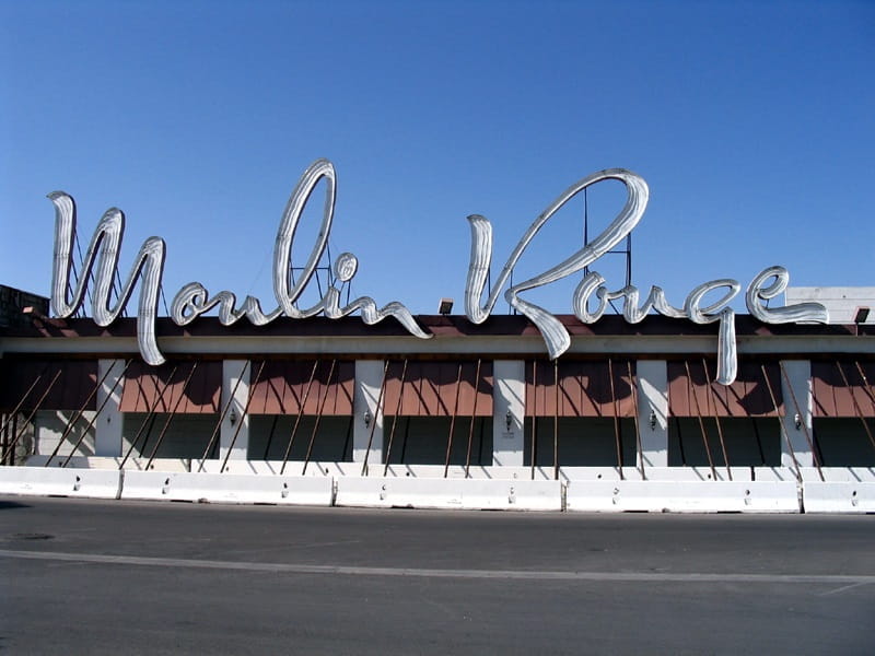 Ein Blick auf das stillgelegte Moulin Rouge in Las Vegas.