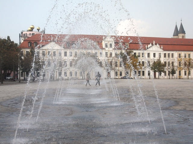 Ein Blick auf den Magdeburger Landtag.