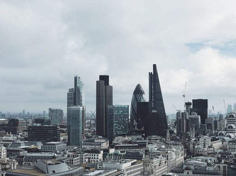 Ein Blick auf das Londoner Bankenzentrum. 