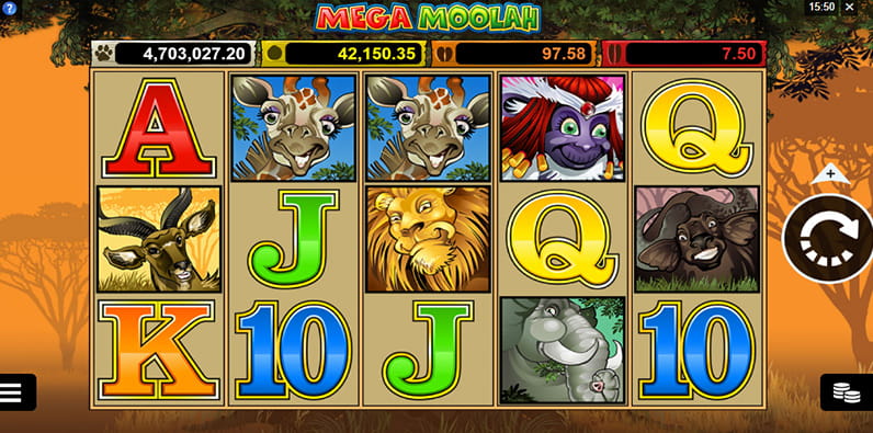 Mega Moolah ist der Top Jackpot Slot.