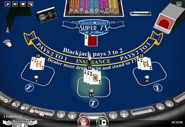 Vorschaubild für die verlinkte kostenlose Demo-Version des Online Casinospiels Blackjack Super 7's Multi-Hand von iSoftBet.