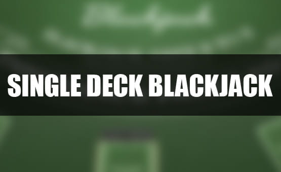 Das Logo des Spiels Single Deck Blackjack.