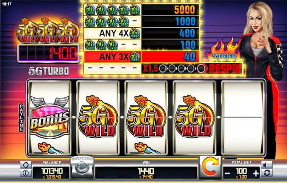 Der Video Slot 5G Turbo von FUGA Gaming.