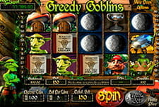 Auf diesem Bild sieht man den Spielautomaten Greedy Goblins mit seinen 5 Walzen. 
