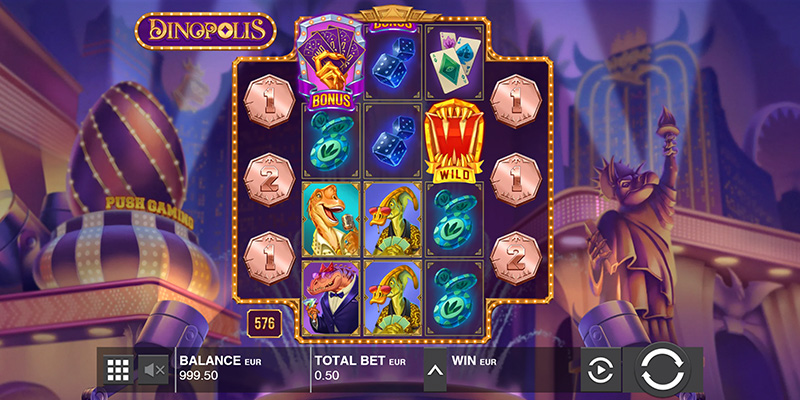 Eine kostenlose Demo-Version des Dinopolis Slots.
