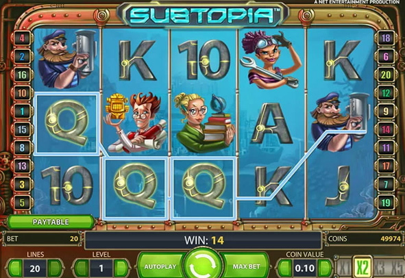 Eine kostenlose Demo-Version des Subtopia Slots.