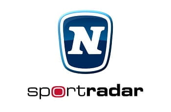 Novomatic und Sportradar Firmenlogos