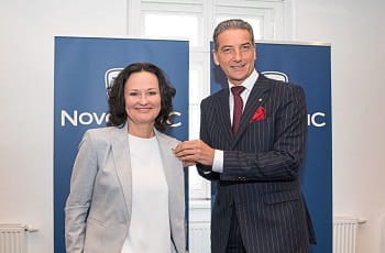 Eva Glawischnig und Harald Neumann von Novomatic