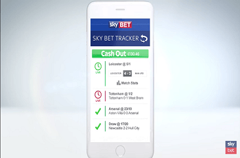 Screenshot der Sky Bet App auf dem Smartphone