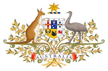 Das australische Nationalwappen zeigt ein Känguru und einen Emu