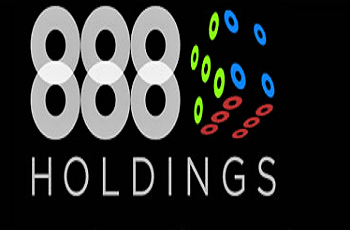 Das Logo des Glücksspielunternehmens 888 Holdings. 