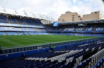 Ein Einblick das Chelsea-Stadion Stamford Bridge.