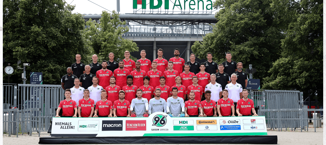 Mannschaftsfoto von Hannover 96.