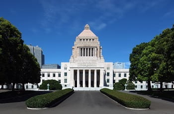 Das japanische Parlamentsgebäude in Tokio.