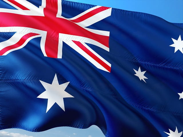 Die Australische Flagge.