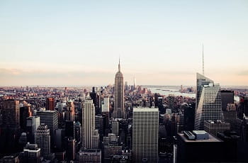 Die Skyline von New York City.