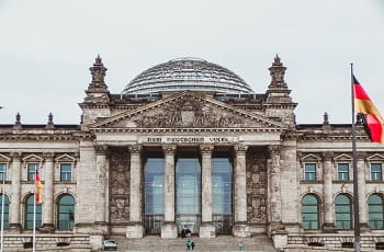 Das Reichstagsgebäude in Berlin.