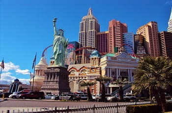 Die Casino-Freiheitsstatue von Las Vegas.