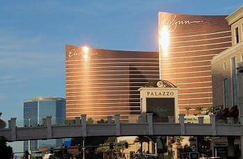 Die Außenfassade des Wynn Resorts in Las Vegas, USA.