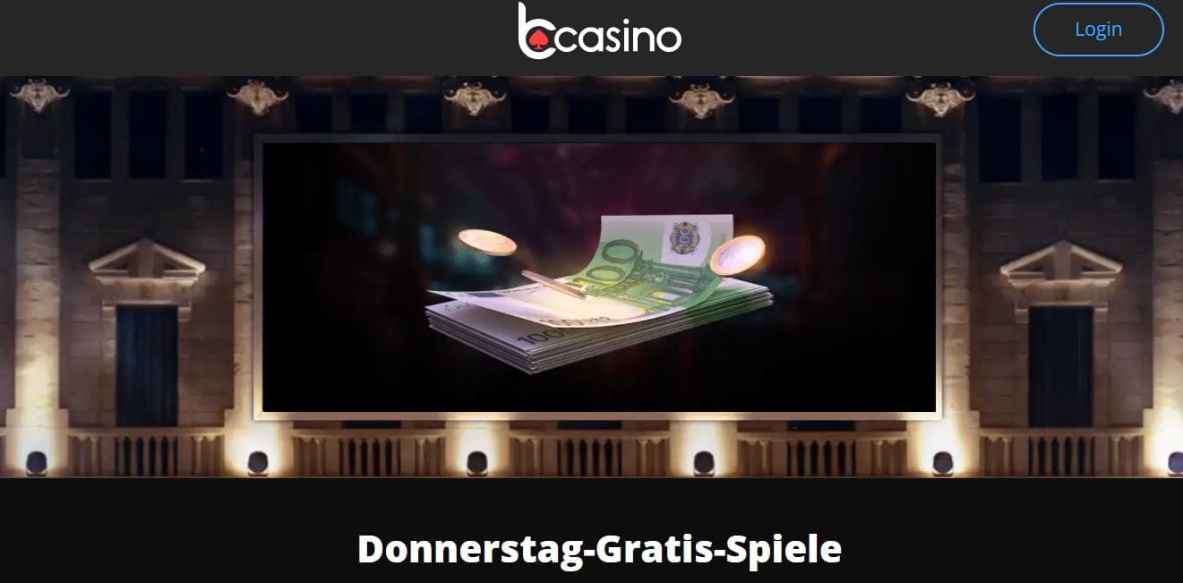 Donnerstag Gratisspiele im bCasino