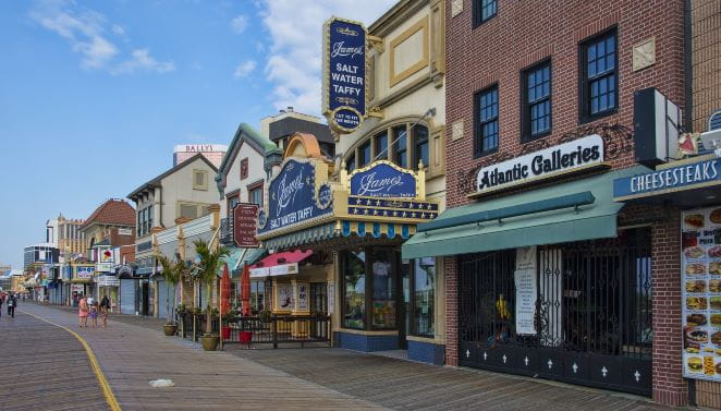 Boardwalk in Atlantic City.