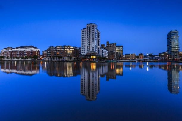 Skyline der Stadt Dublin.