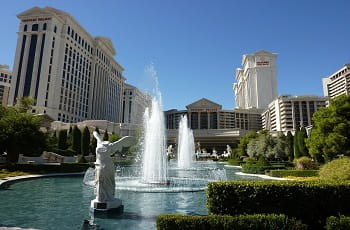 Die Brunnenlandschaft des Caesars Palace in Las Vegas.