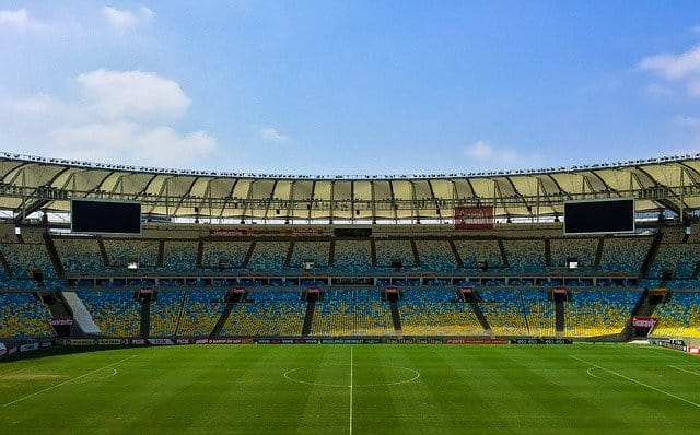 Fußballstadion.