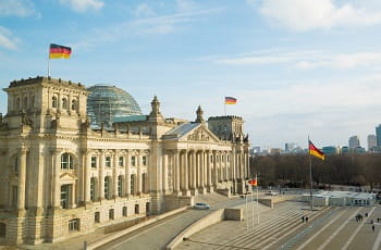 Der Deutsche Bundestag in Berlin.